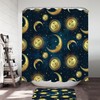 Moon and Sun in Space Shower Curtain: Inspiring Bathroom Dcor with Inspirational Cosmos Image