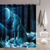 Moonlight Wolf Wild Animals Shower Curtain - Mystical Bathroom Decor