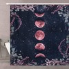 Moonlit Floral Garden Shower Curtain: Boho, Summer, Starry Night Bathroom Decor