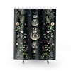Moonlit Garden Lunar Night Sky Floral Night Garden Shower Curtain