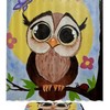 Moonlit Owl Watercolor Shower Curtain, Waterproof Bathroom Decor