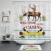 Moose Cabin Shower Curtain for Hunting Enthusiasts and Nature Lovers
