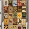 Moose Lake Country Lodge Cabin Shower Curtain with Bear and RV Print