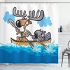 Moose Print Psychedelic Watercolors Shower Curtain for Bathroom