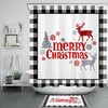 Moose Printed Shower Curtain With Stunning Forest Scenery - Waterproof And Long-Lasting