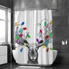 Moose Shower Curtain For Bathroom - Rustic Farmhouse Decor With Funny Humor