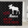 Moose Silhouette Arrows Tribal Ethnic Kids Shower Curtain for Girls Boys Adults