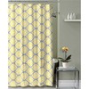 Moroccan Chic Grey Lemon Yellow Floral Moroccan Design Shower Curtain