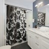 Moroccan Geometric Shower Curtain For A Contemporary Bathroom