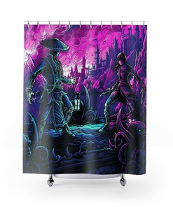 Mortal Kombat Gaming Theme Shower Curtain
