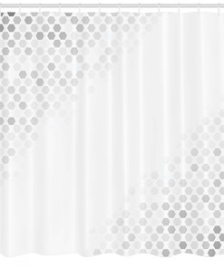 Mosaic Art Geometric Pattern Shower Curtain For Modern Bathroom Decor