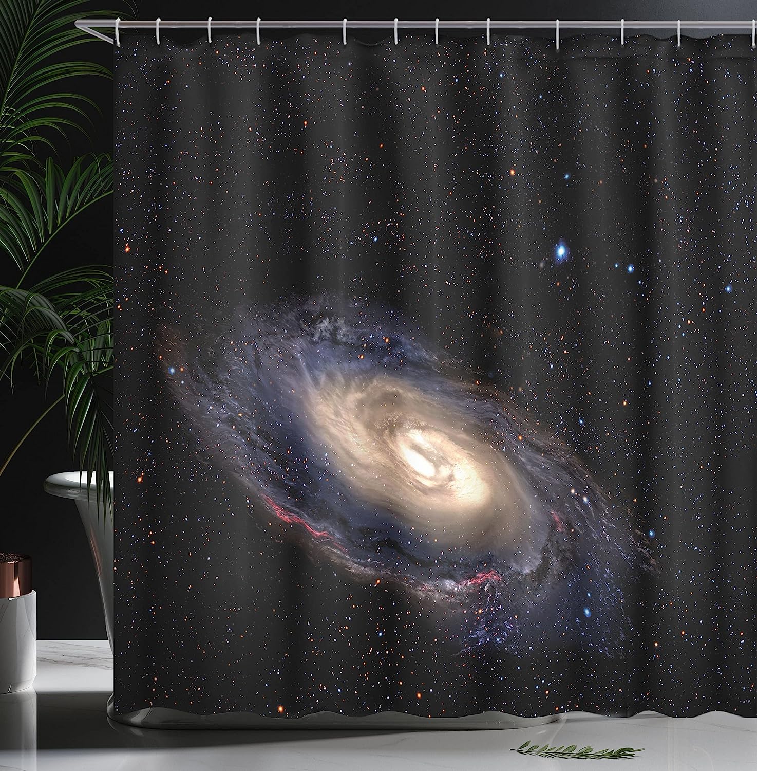 Mosaic Owl Head In Linked Angled Triangle Forms Retro Style Funk Boho Design Shower Curtain - Image 3