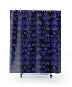 Moth Butterflies Design Moody Dark Academia Aesthetic Shower Curtain