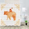 Mother Bear Carrying Cub Shower Curtain with Cute Animal Print for Bathroom Decor