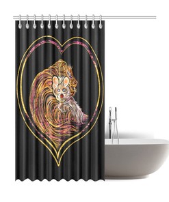 Mother and Baby Tiger Fabric Shower Curtain - Gift for Animal Lovers and Cat Lovers