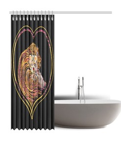 Mother and Baby Tiger Fabric Shower Curtain - Gift for Animal Lovers and Cat Lovers
