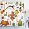Motor Rv Bathroom Stall Shower Curtain Happy Camper Shower Curtain For A Travel Theme 