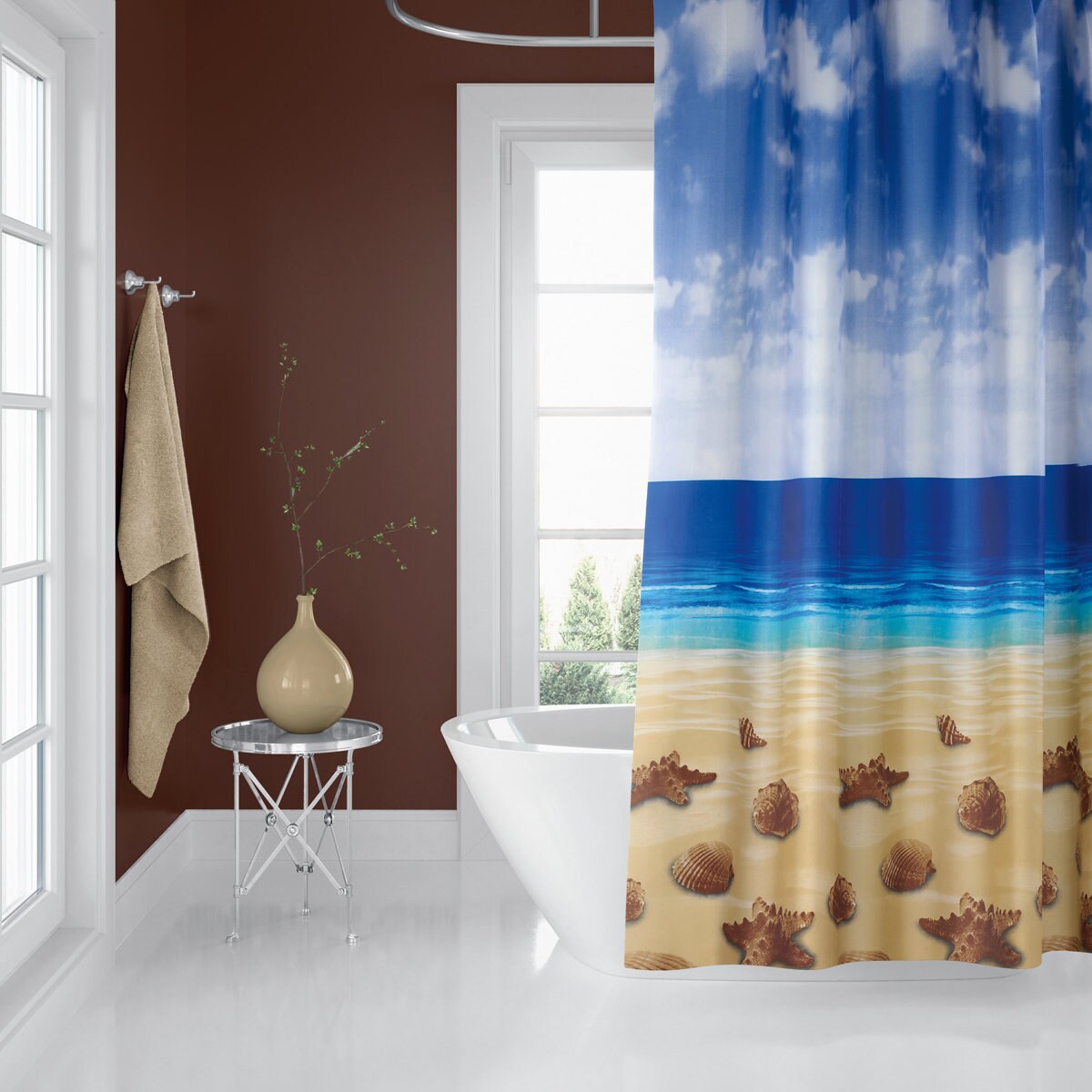 Mould and Mildew Resistant Shower Curtain Waterproof Fabric for Hassle-Free Bathroom Decoration