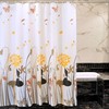 Mouldproof Floral Shower Curtain - Waterproof Bath Curtains, Elegant Botanical Design, Perfect Bathroom Decor