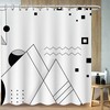 Mountain Geometric Shower Curtain - Abstract Bathroom Decor