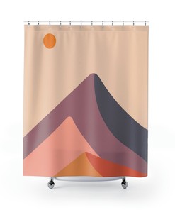 Mountain Landscape Three Musketeers Shower Curtain