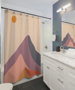 Mountain Landscape Three Musketeers Shower Curtain