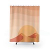 Mountain Sunrise Shower Curtain, Scenic Landscape Bathroom Decor, Unique Boho Style Design 