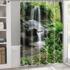 Mountain Waterfall Grommet Shower Curtain - Serene Bathroom Decor