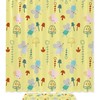 Mouse Mushroom Yellow Printed Bathroom Tub Set With Waterproof Fabric Shower Curtain