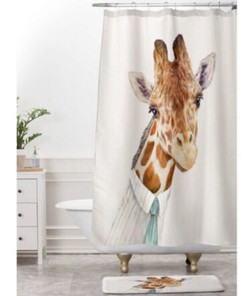 Mr Giraffe Ivory Shower Curtain - A Classic Design For Your Bathroom
