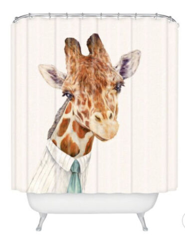 Mr Giraffe Ivory Shower Curtain - A Classic Design For Your Bathroom - Image 2