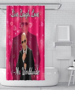 Mr. Worldwide Pitbull Shower Curtain for Fun and Unique Bathroom Decor