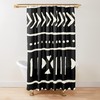 Mud Cloth Shower Curtain Tribal Ethnic Geometric Print For Boho Bathroom Decor