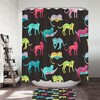 Multi Colored Leopards Shower Curtain - Unique And Colorful Bathroom Decor