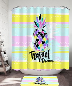 Multi Colored Pineapple Dream Shower Curtain 