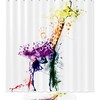 Multi Giraffe Style Shower Curtain - Animal-Inspired Bathroom Decor