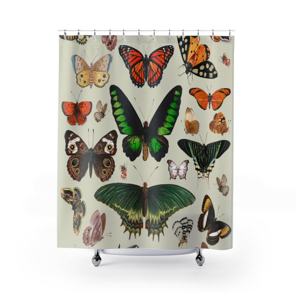 Multi-Color Monarch Butterflies Shower Curtain - Decorate Your Bathroom with Nature's Beauty