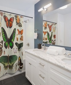 Multi-Color Monarch Butterflies Shower Curtain - Decorate Your Bathroom with Nature's Beauty