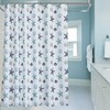 Multi-Color Seashell and Starfish Beach Shower Curtain for Bathroom Decor 
