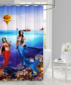 Multi-Sized Mermaid Waterproof Shower Curtain for Your Bath Tub