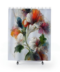 Multicolor Floral Spectacular Shower Curtain for a Colorful Bathroom