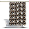 Multidimensional Black Abstract Geometric Printed Shower Curtain For Modern Bathroom