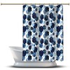 Multidimensional Blue Watercolor Polygon Shower Curtain for Your Bathroom