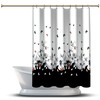 Multidimensional Butterfly Shower Curtain with Ornament Print 