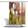 Multidimensional Dandelion Sunset Print Shower Curtain - Waterproof Fabric with Artistic Touch.