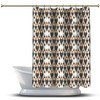 Multidimensional Gray Abstract Pattern Geometric Printed Shower Curtain For Modern Bathroom