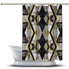 Multidimensional Marble Agate Geometric Pattern Shower Curtain - Waterproof Bathroom Decorations