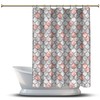 Multidimensional Salmon Color Pearl Fish Scales Shower Curtain For Tropical Bathroom