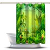 Multidimensional Tropics Shower Curtain Fantasy Forest Print