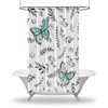 Multiple Butterflies Printed Shower Curtain, Nature-Inspired Art For Colorful Bathroom Decor